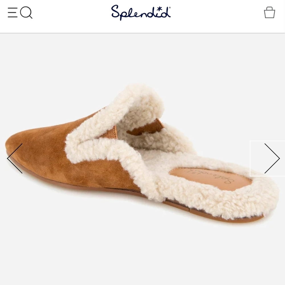 Splendid Liza Sherpa Mule in Caramel Msrp $109 - Picture 5 of 9